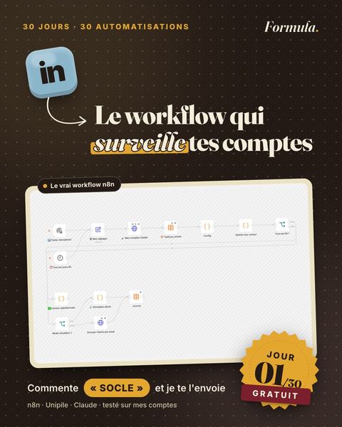 Jour 1 : Le workflow qui surveille tes comptes