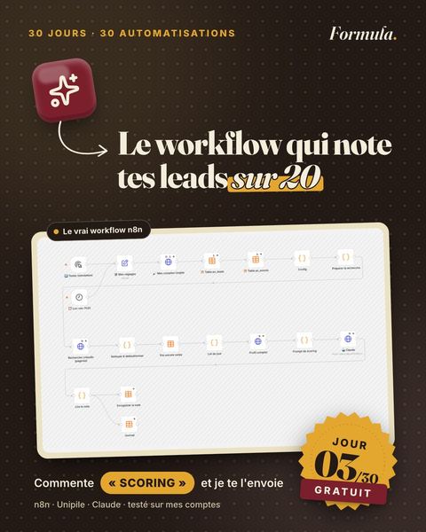 Jour 3 : Le workflow qui note tes leads sur 20