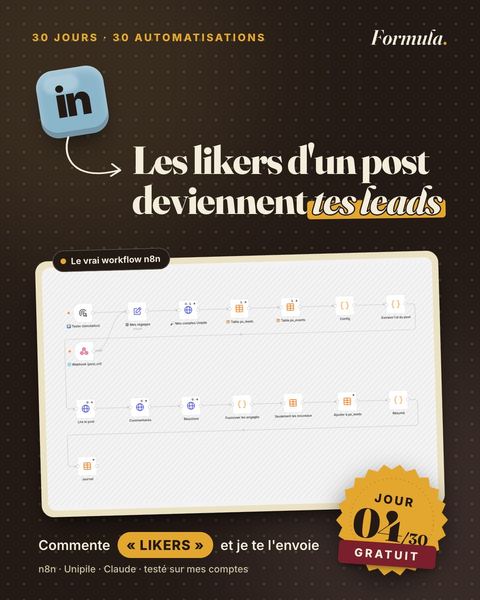 Jour 4 : Les likers d'un post deviennent tes leads